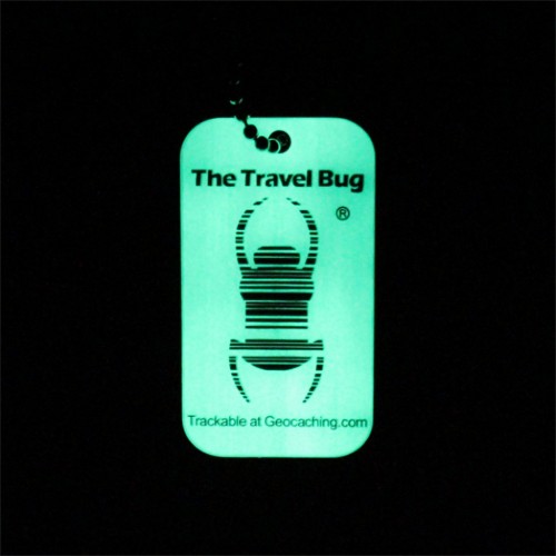 Official Groundspeak geocaching trackable travel bug 
